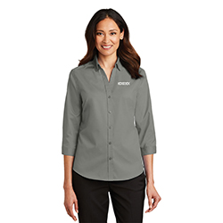 PORT AUTHORITY LADIES' 3/4-SLEEVE TWILL SHIRT